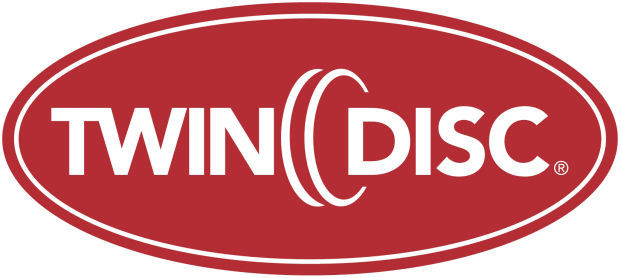 The logo for Twin Disc.